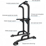 ZNTS Power Tower Workout Dip Station Pull Up Bar, Height Adjustable Multi-Function Dip Stand for Home Gym 10184145