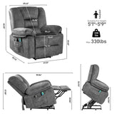 Power Lift Recliner Chair Sofa for Elderly with Massage W1403P177439