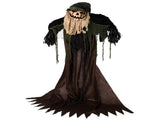 5.7ft Halloween Decorations Outdoor Life Size Animatronics Wizard with Pumpkin Face, Sound-Actived 26509172