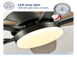 42" 5PCS Plywood Blades Ceiling Fan with Lights Remote Control,Quiet DC Motor Ceiling Fans 6 Speed W3596P462053