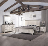 Beautiful Farmhouse Two-Tone Finish 1Pc Dresser Storage Drawers Bedroom Furniture Black Nickel B011P228559
