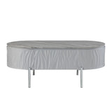 Grey High Gloss and Chrome Coffee Table B062P209131
