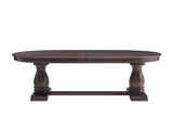 94.06 Inch Extendable Wooden Dining Table for 6 Persons,Long Expandable Curved Dining Table,Mid W2582P321482