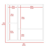 Kenya Medicine Cabinet, Mirror, Double Door, Four Interior Shelves B128P148726