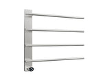 Brushed Nickel Heated Towel Rack for Bathroom,Wall Mounted with Intelligent Touch Screen Timer, 05665626