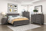 ZNTS Modern Sleek Design Bedroom Furniture 1pc Beautiful Chest with 6 Drawers Brownish Gray and Antique B011P255196