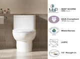 1.28/0.8 GPF Tornado Flush One-Piece Toilet with Comfort Chair Seat ADA Height 17",Powerful & Quiet W3192P412959