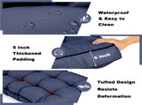 Outdoor Bench Cushion, 63 20 4 Inch, Tufted Waterproof Swing Cushion with Ties, for Patio Bench 47811858