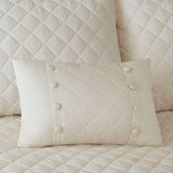4 Piece Cotton Reversible Tailored Bedspread Set Khaki King B03597517