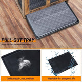 Furniture Dog Crate with Tray for Medium Dogs, Indoor Aesthetic Puppy Kennel Pet House Dog Cage with 39318532