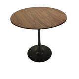 ZNTS Walnut color Round Dining Table, 31.5" Tulip Table Kitchen Dining Table 2-4 People with MDF Table W2189131851