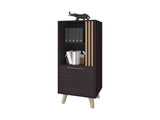 Ac Chin Storage Cabinet with a Door and Open Storage, Wengue Natural Oak B128P263716