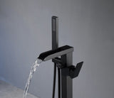 Floor Mounted Tub Faucet High Flow Freestanding Tub Filler Faucet with Handheld Shower Head W2287P264743