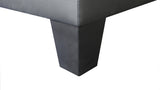 Genesis 55.5"W Black PVC Fabric Loveseat with LED Lights, USB Charger, Tufted Cushions B061P239125
