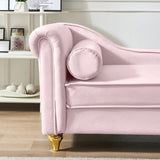 Modern Upholstery Chaise Lounge Chair with Storage Velvet W1097102808