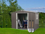 6ft x 5ft Outdoor Metal Storage Shed gray With window W54071036