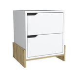 Luss Nightstand, Bedside Table with 2-Drawers B070P188858