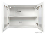 Wall Cabinet,Arched Glass door Display Wall Mounted Cabinet, Floating Cabinet with inadjustable W331P379951
