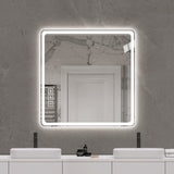 36X36 Inch LED Bathroom Mirror Vanity Mirrors with Front Lights Wall Mounted Anti-Fog Frameless Make W2071137653