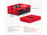 Plastic Collapsible Storage Bins, 32L Set of 3, Stackable Folding Crates with Handles, Supports 26 49887533