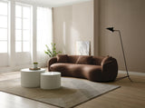 Mid Century Modern Curved Living Room Sofa, Boucle Fabric Couch for Bedroom, Office, Apartment, W876102842