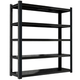 72.05 Inch Tall Black Metal Shelves with 5 Removable Dividers Are High Capacity and Load Bearing for W328P193845