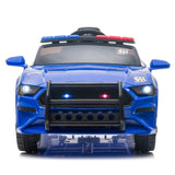 ZNTS 12V Kids Ride On Car ,Police sports car,2.4GHZ Remote Control,LED Lights,Siren,Microphone,Blue 33746800