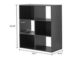 6 Cube Storage Organizer, Black 75133478