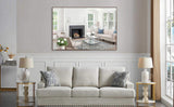 60"x40" Oversized Modern Rectangle Bathroom Mirror with walnut Frame Decorative Large Wall Mirrors W708P297606