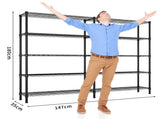 58''W Adjustable Storage Shelves 1500LBS NSF Wire Shelving Unit 5 Tier Metal Shelving for Storage 27764332