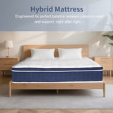 Queen Size Mattress in a Box 14 Inch Memory Foam Hybrid Mattress with Pocketed Springs Medium Firm 56559098