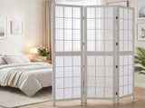 3.94ft White Painted 3-Panel Folding Screen Split-Section Design 72853291