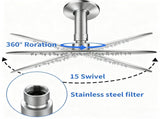 Shower System Shower Faucet Combo Set Wall Mounted with 10" Rainfall Shower Head and handheld shower T3177P412845