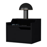 ZNTS Nolan Black Dual-Shelf Display Floating Nightstand B062P175147