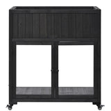TOPMAX Patio 35.4''x17.7''x37.4'' Mini Wood Cold Frame, Compact 2 Doors Garden Greenhouse with N717P229026B