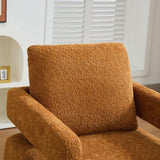 29.13" W Square Swivel Accent Chair, Modern Rotating Arm Chair with Open Back,360 Degree Rotation, W1852P211990