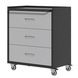 ZNTS Heavy-Duty Metal Storage Cabinet with Wheels - 3 Drawer Tool Cabinet for Garage, Office, and Home T2398P222835