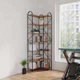 7 Shelf Bookcase, Modern High Bookcase, Thickened iron frame and thickened laminate composition, W3062P289201