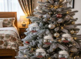 6PCS Set 3.9" Glass Christmas Ornaments Decorative Hanging Balls for Tree & Holiday Party Decor 97954427