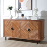 Accent Storage Cabinet, Modern Accent Buffet Cabinet Adjustable Shelves, Freestanding Sideboard W2729P202566