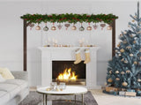 7.2FT Wooden Wedding Arch, Square Wood Arch Wedding Arbor Backdrop Stand for Indoor Outdoor Ceremony 99053327