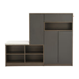 ON-TREND 2-in-1 Shoe Storage Bench & Shoe Cabinets
, Multi-functional Shoe Rack with Padded Seat, WF314405AAE