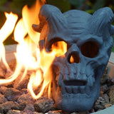 Refractory Materials Fireproof Imitated Human Fire Pit Skulls Gas Log for NG, LP Wood Fireplace, W2734P194127