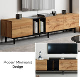 ZNTS Modern TV Stand for 80'' TV with 3 Doors, Media Console Table, Entertainment Center with Large 20814688