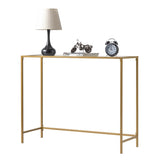 39.4" Console Sofa Table, Modern Entryway Table, Tempered Glass Table, 50291557