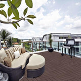 Plastic Interlocking Deck Tiles, 11.8"x11.8", Patio Flooring Outdoor Waterproof All W2882P204562