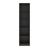 FM FURNITURE Beaver Balley Bookcase with Open Storage and 5 Shelves, Stained Walnut B128P301395