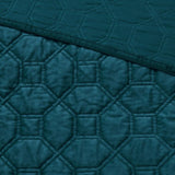 3 Piece Velvet Quilt Set Teal King/Cal King B03597495