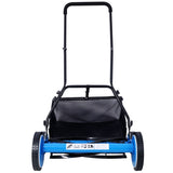 20-Inch 5-Blade Push Reel Lawn Mower with Grass Catcher, 4 WHEELS BLUE COLOR 63959665