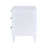 Two-tone Finish Nightstand with 3 Drawers, White and Weathered Oak B016P256489